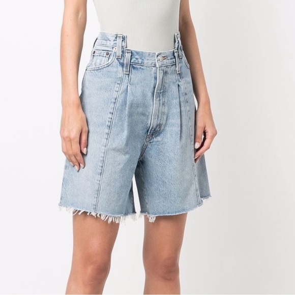 Agolde Pants - Agolde Pieced Angled Short in Matrix Shorts